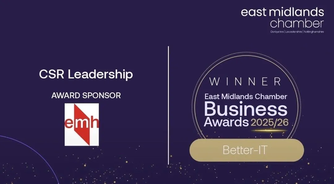 East Midlands Chamber Business Awards 2025/26 - CSR Leadership winner